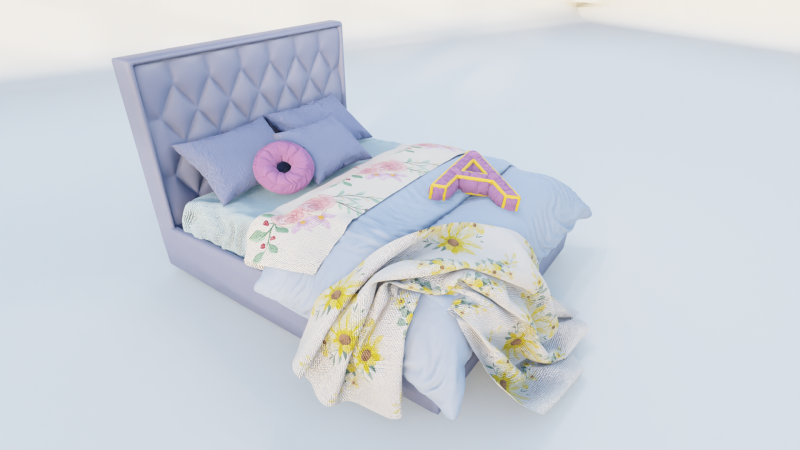Tiara Baxter Bed Modèle 3D .c4d .max .obj .3ds .fbx .stl .blend 