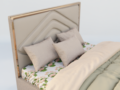 Delphinium Ogioni Bed 3D Model