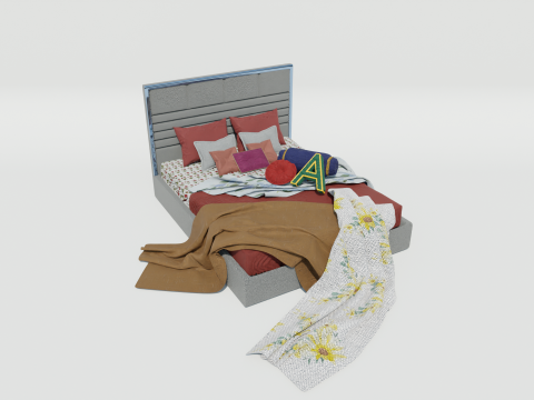 Aries Wallace Bed Modelo 3D