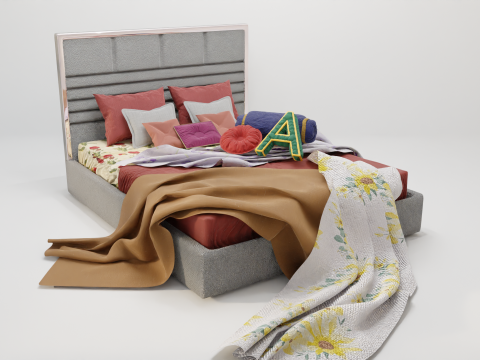 Aries Wallace Bed 3D Model