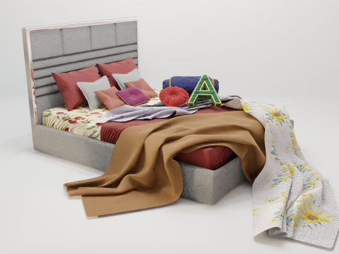 Aries Wallace Bed 3D Model