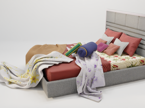 Aries Wallace Bed 3D Model
