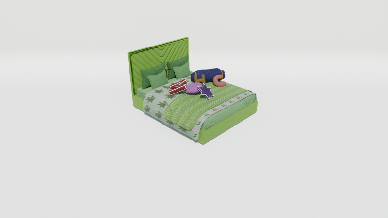 Louise Vega Bed Modèle 3D .c4d .max .obj .3ds .fbx .stl .blend 