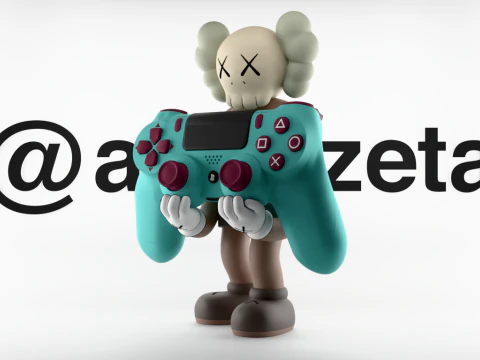 3D プリント Kaws コントローラー スタンド Sony Play Station IV4 V5 3Dモデル
