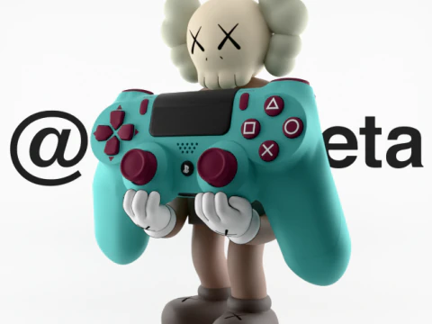 3D Printing Kaws Controller Stand Sony Play Station IV4 V5 3D Model
