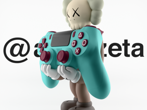 3D Printing Kaws Controller Stand Sony Play Station IV4 V5 Modelo 3D