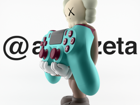 3D Printing Kaws Controller Stand Sony Play Station IV4 V5 Modelo 3D