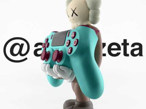 3D Printing Kaws Controller Stand Sony Play Station IV4 V5 3D Model
