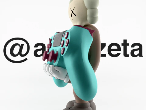 3D Printing Kaws Controller Stand Sony Play Station IV4 V5 3D Model