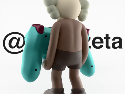 3D Printing Kaws Controller Stand Sony Play Station IV4 V5 3D Model