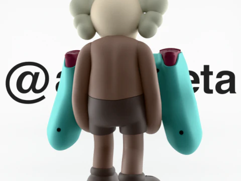 3D Printing Kaws Controller Stand Sony Play Station IV4 V5 3D Model