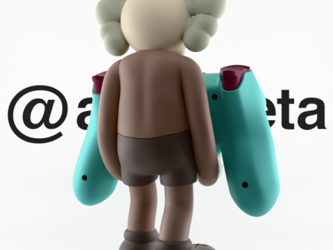 3D Printing Kaws Controller Stand Sony Play Station IV4 V5 Modelo 3D