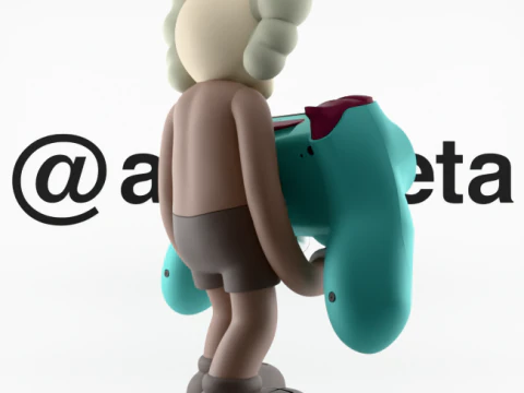 3D Printing Kaws Controller Stand Sony Play Station IV4 V5 3D Model