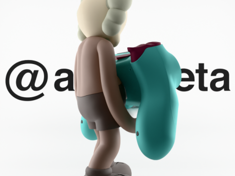 3D Printing Kaws Controller Stand Sony Play Station IV4 V5 Modelo 3D