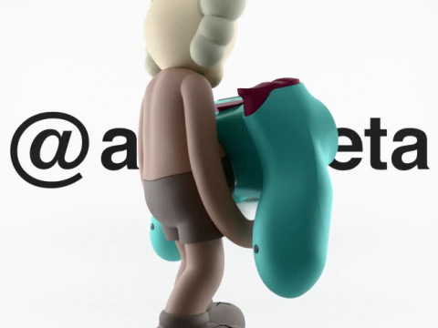 3D Printing Kaws Controller Stand Sony Play Station IV4 V5 3D Model