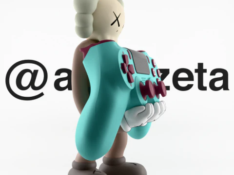 3D Printing Kaws Controller Stand Sony Play Station IV4 V5 3D Model