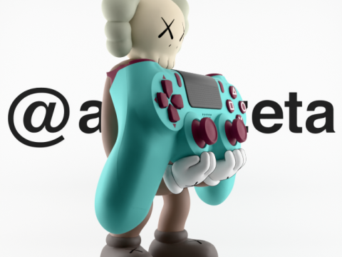 3D Printing Kaws Controller Stand Sony Play Station IV4 V5 Modelo 3D