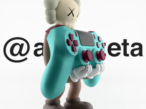 3D Printing Kaws Controller Stand Sony Play Station IV4 V5 3D Model