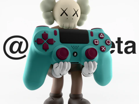 3D Printing Kaws Controller Stand Sony Play Station IV4 V5 3D Model