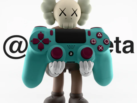 3D Printing Kaws Controller Stand Sony Play Station IV4 V5 3D Model