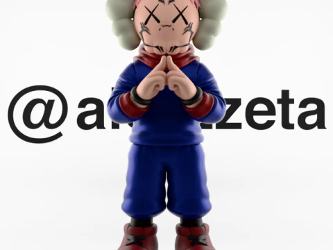Stampa 3D Kaws Yuji Itadori Jujutsu Kaisen Modello 3D