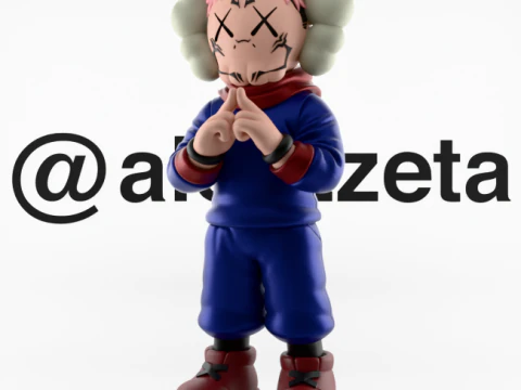 Stampa 3D Kaws Yuji Itadori Jujutsu Kaisen Modello 3D