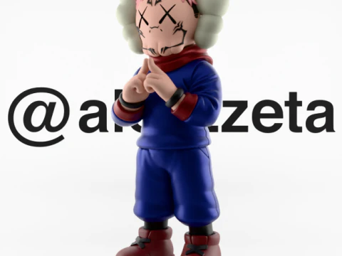 Stampa 3D Kaws Yuji Itadori Jujutsu Kaisen Modello 3D