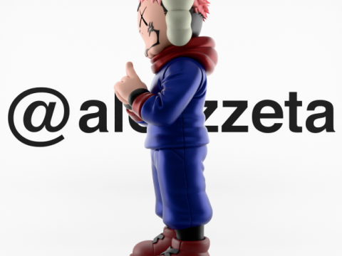 3D Printing Kaws Yuji Itadori Jujutsu Kaisen 3D 模型