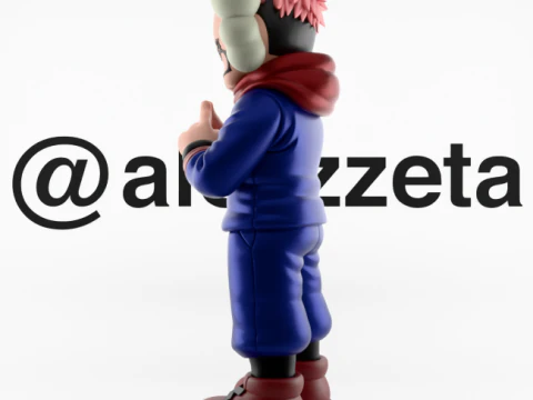 Stampa 3D Kaws Yuji Itadori Jujutsu Kaisen Modello 3D