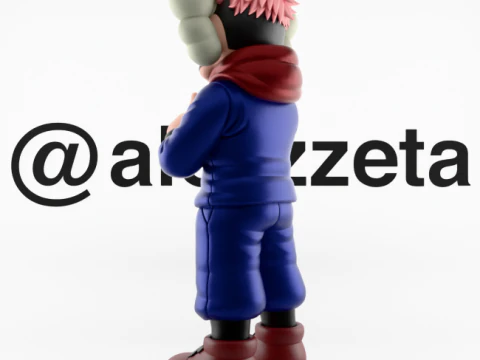 Stampa 3D Kaws Yuji Itadori Jujutsu Kaisen Modello 3D