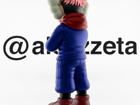 Stampa 3D Kaws Yuji Itadori Jujutsu Kaisen Modello 3D