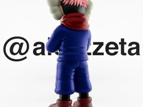 Stampa 3D Kaws Yuji Itadori Jujutsu Kaisen Modello 3D