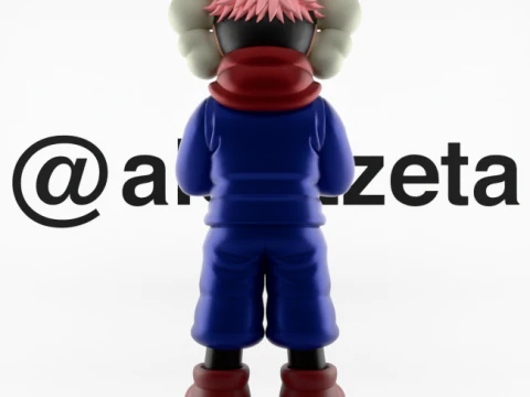 Stampa 3D Kaws Yuji Itadori Jujutsu Kaisen Modello 3D