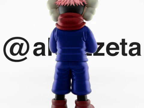 Stampa 3D Kaws Yuji Itadori Jujutsu Kaisen Modello 3D