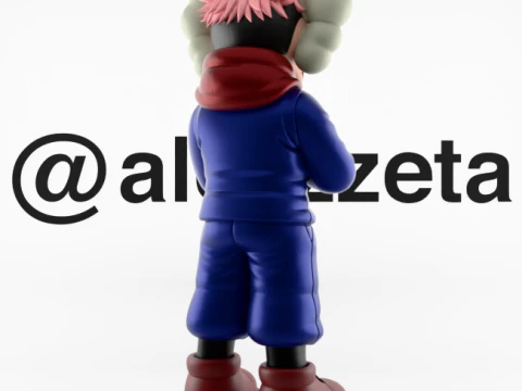 Stampa 3D Kaws Yuji Itadori Jujutsu Kaisen Modello 3D