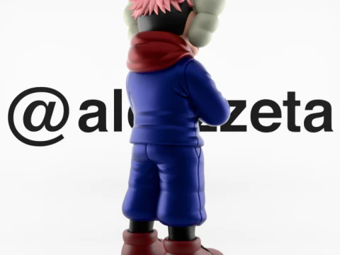 Stampa 3D Kaws Yuji Itadori Jujutsu Kaisen Modello 3D