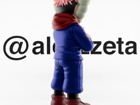 Stampa 3D Kaws Yuji Itadori Jujutsu Kaisen Modello 3D