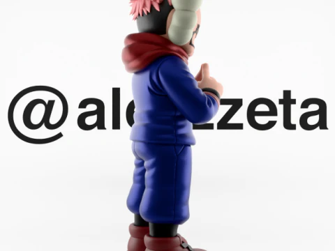 Stampa 3D Kaws Yuji Itadori Jujutsu Kaisen Modello 3D