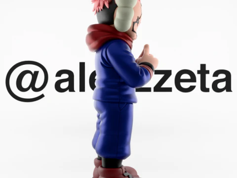 Stampa 3D Kaws Yuji Itadori Jujutsu Kaisen Modello 3D
