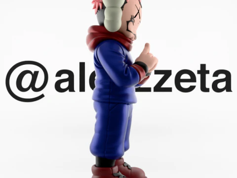 Stampa 3D Kaws Yuji Itadori Jujutsu Kaisen Modello 3D