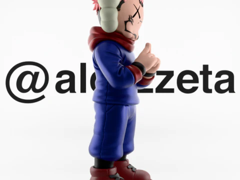 Stampa 3D Kaws Yuji Itadori Jujutsu Kaisen Modello 3D