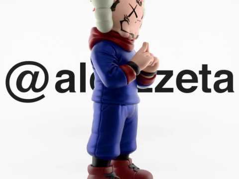 Stampa 3D Kaws Yuji Itadori Jujutsu Kaisen Modello 3D