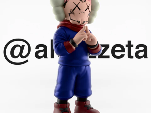 Stampa 3D Kaws Yuji Itadori Jujutsu Kaisen Modello 3D