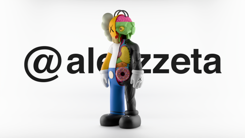 3D Printing Kaws Homer Simpson Flayed Open 3D 模型 .c4d .max .obj .3ds .fbx .stl .blend