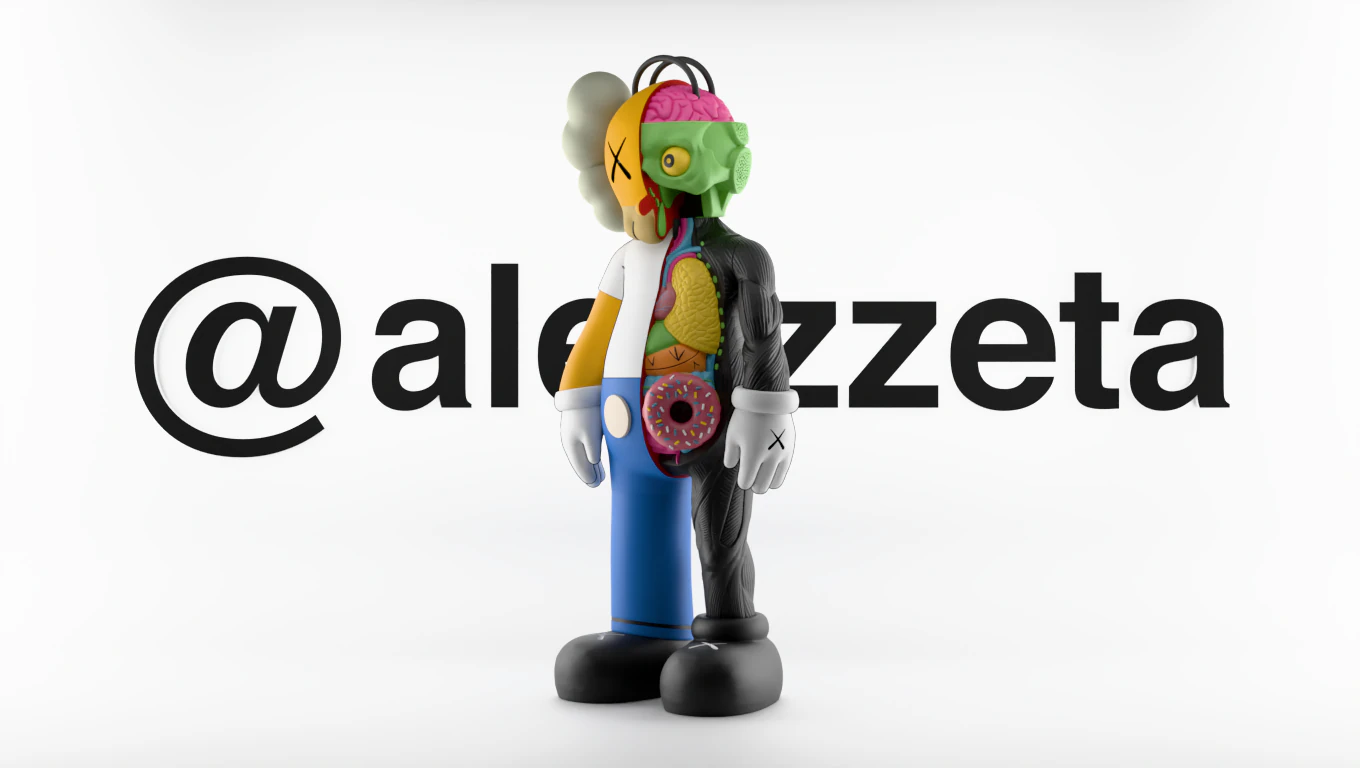 3D Printing Kaws Homer Simpson Flayed Open 3D Model .c4d .max .obj .3ds .fbx .stl .blend 