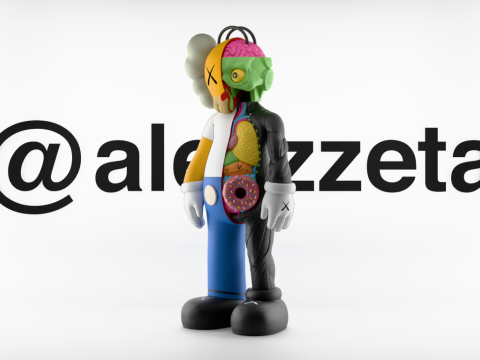 3D Printing Kaws Homer Simpson Flayed Open Modello 3D