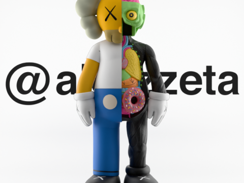 3D Printing Kaws Homer Simpson Flayed Open 3D 模型