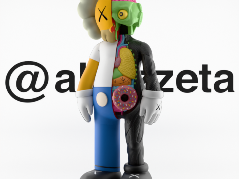 3D Printing Kaws Homer Simpson Flayed Open 3D 模型