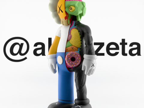 3D Printing Kaws Homer Simpson Flayed Open 3D 模型