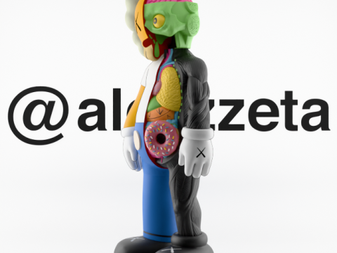 3D Printing Kaws Homer Simpson Flayed Open 3D 模型